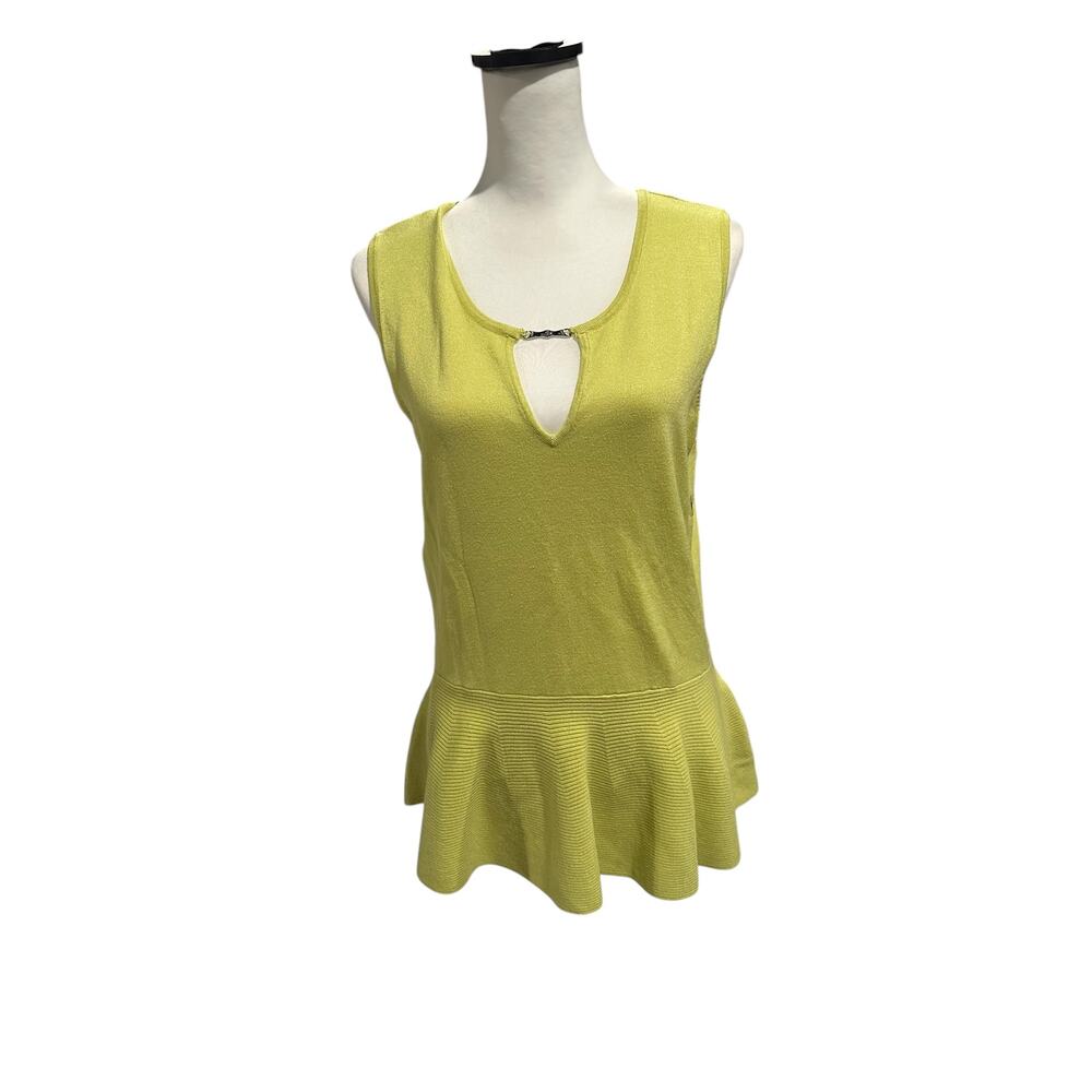7th Ave New York and Company Sleeveless Top Black Green